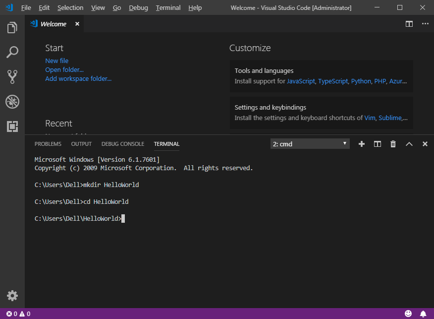 Getting started with TypeScript in Visual Studio Code -  